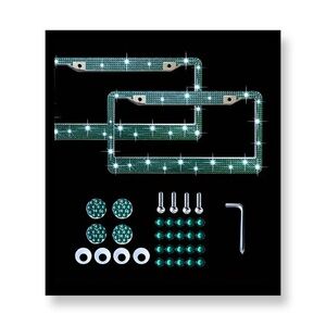 2pcs Shiny License Plate Frame